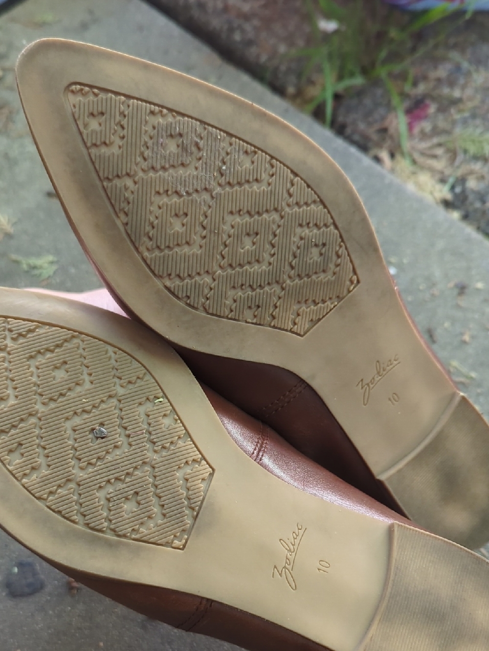 Zodiac women’s Brown leather Pointed Toe Slip-On Flats casual sz 10 - Picture 6 of 8